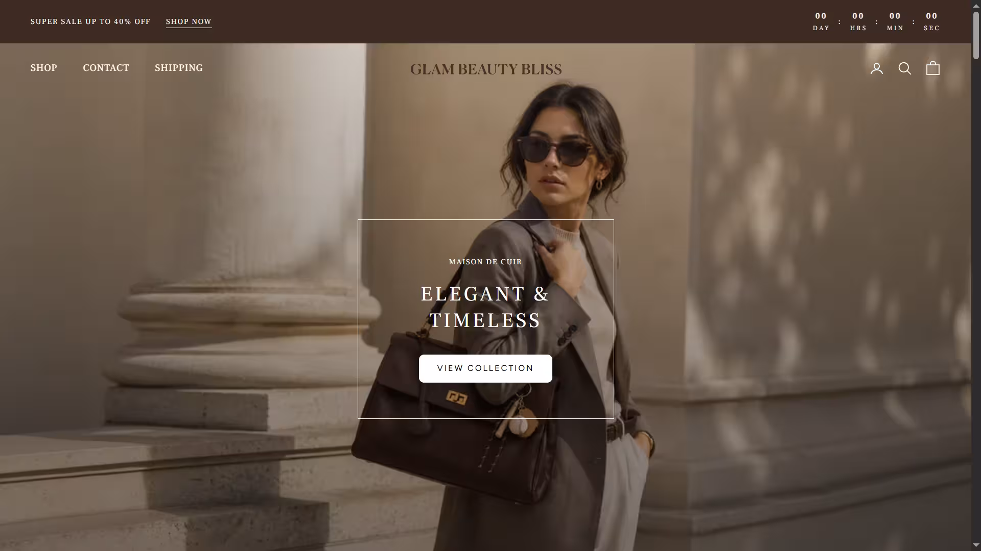 Website for Handbag Store